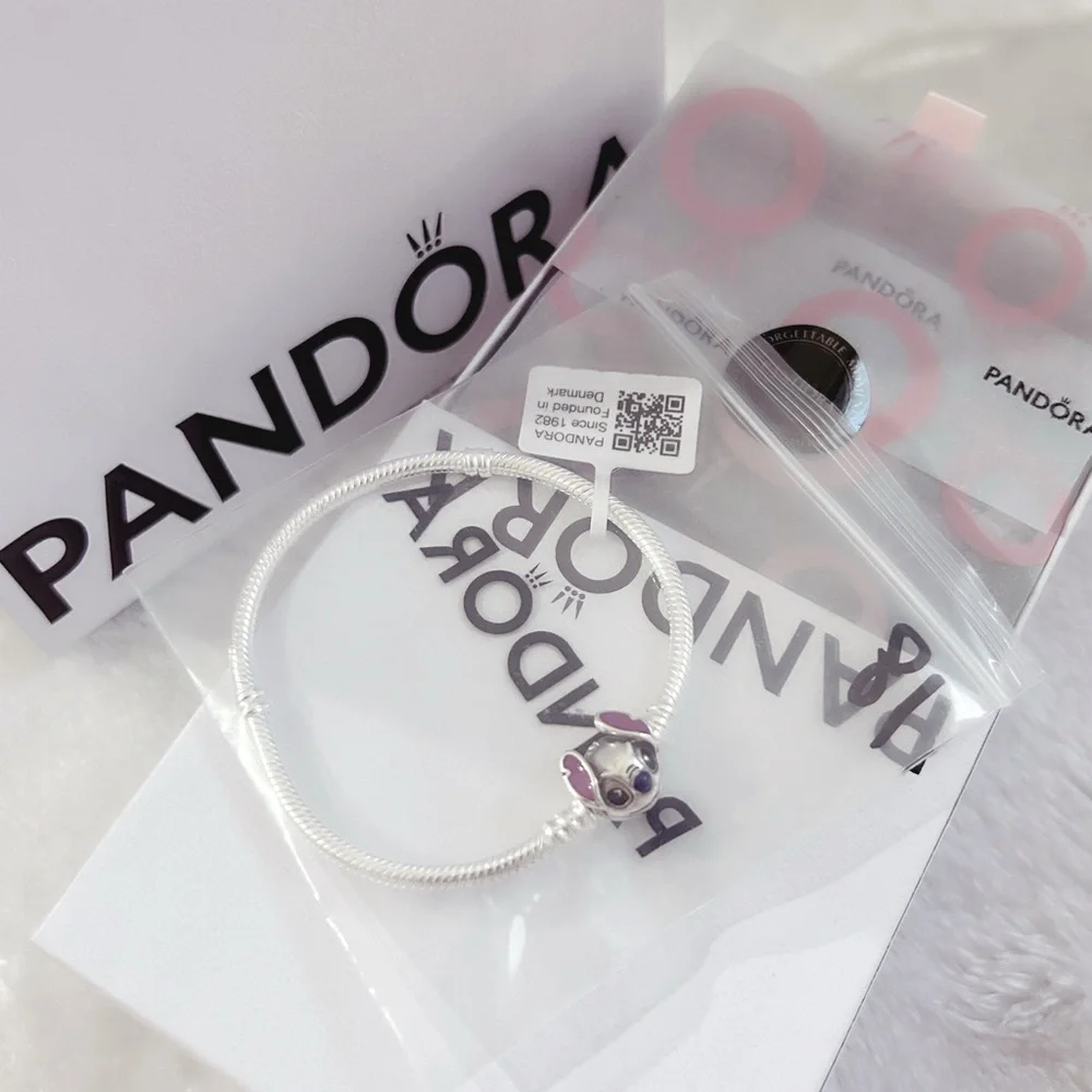 PANDORA Disney Stitch Snake Chain Bracelet (18cm|7.1”) w/box - Picture 8 of 9